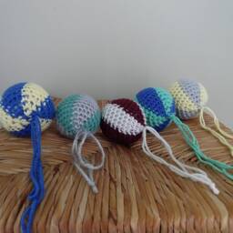Multipurpose Baby Mobile/Toddler Rattle Balls - Set Of 5/Small - thumbnail 3