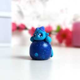 Deco Figure, Dragon Four Elements, Gift For Girlfriend, Fimo Decoration, Polymer Clay Resin, Kawaii Figurine - thumbnail 3