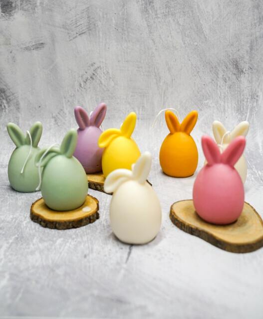 Bunny Ear Soy Wax Easter Candle Nursery Decor - image 1