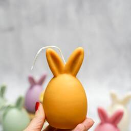Bunny Ear Soy Wax Easter Candle Nursery Decor - thumbnail 3