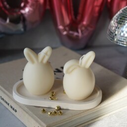 Bunny Ear Soy Wax Easter Candle Nursery Decor - thumbnail 4
