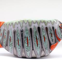 Handmade Ceramic Fish Wall Vase Unique Home Decor - Made To Order - thumbnail 2