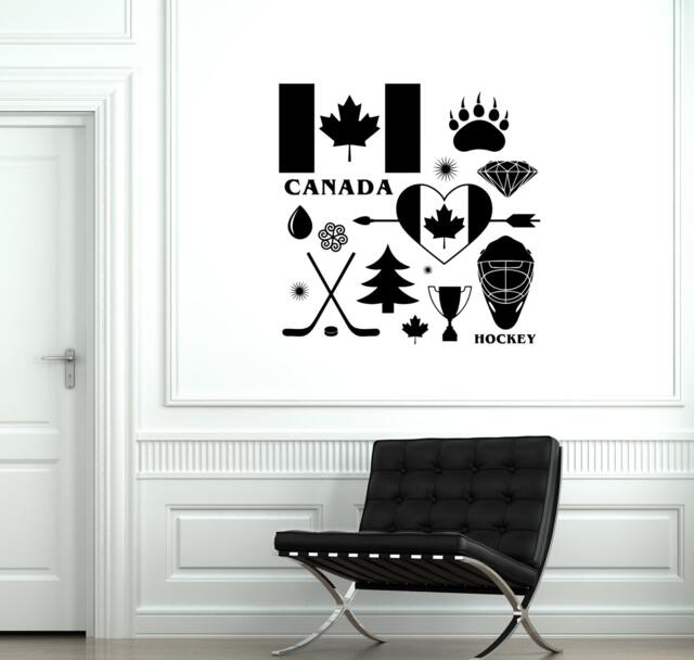 Wall Art Mural Country Canada Hockey Symbol Cool Decor 1920Di - image 1