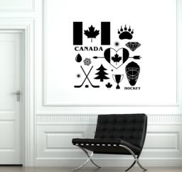 Wall Art Mural Country Canada Hockey Symbol Cool Decor 1920Di - thumbnail 1