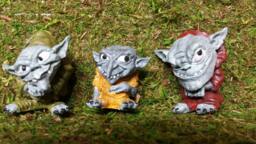 Troll Statues Set Of 3 - Resin