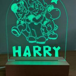 Personalised Gaming Characters Acrylic Led Lamp Night Light With Rgb Colour Changing Lights Static, Flash Or Fading Modes. Great Gift - thumbnail 3
