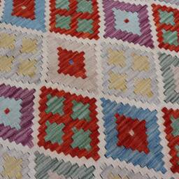4'1x5'6 Afghan Kilim Area Rug - Multicolor Authentic Handmade Kilim/ Turkmen Oriental Veg Dyes & Wool Rugs For Living Room Bedroom Rug - thumbnail 4