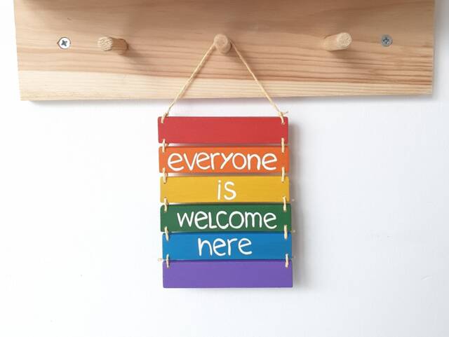 Gay Pride Lgbtq Rainbow Wall Art Decor Home Gift - image 1
