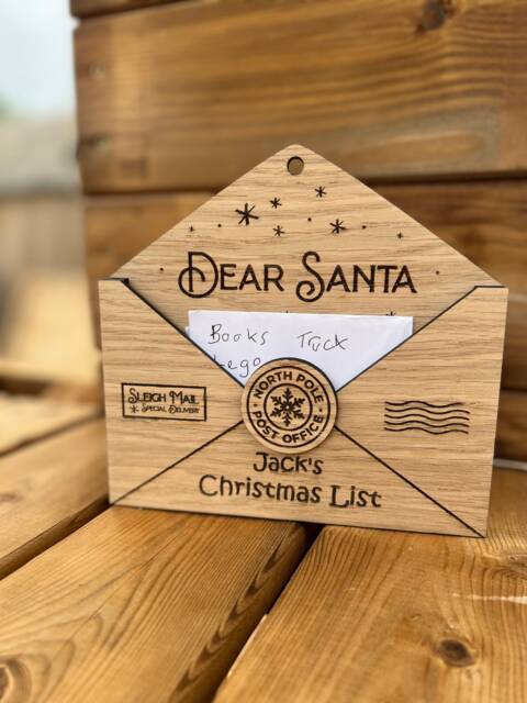 Personalised Letter To Santa- Christmas Decoration- Tree Bauble - Tree Santa Holder- Dear Santa - image 1