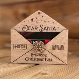 Personalised Letter To Santa- Christmas Decoration- Tree Bauble - Tree Santa Holder- Dear Santa - thumbnail 3