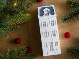 Paris Christmas Ornament Handmade Of French Watercolor Paper - thumbnail 1