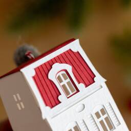 Paris Christmas Ornament Handmade Of French Watercolor Paper - thumbnail 3