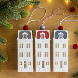 Paris Christmas Ornament Handmade Of French Watercolor Paper - thumbnail 2