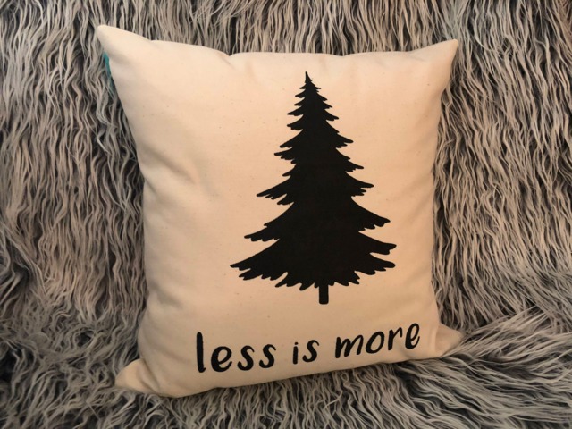 Cabin Decor Pillow Hand-Painted Tree Throw Pillow - image 1