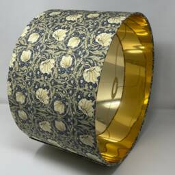 William Morris Pimpernel Navy & Cream Lampshade - thumbnail 2