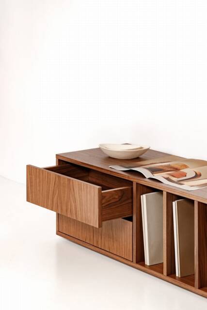 Vinyl Record Cabinet, Walnut, Marigold. Storage. Scandinavian & Loft Style. Hand-Made - image 1
