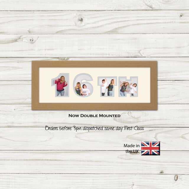 "16Th Photo Frame Birthday Number Special Gift Word 6""x4" - image 1