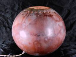 Saggar Firing Ceramic Lamp - Atmospheric Lampshade Table Lamp Raku Pottery Nevenka Martinello L2