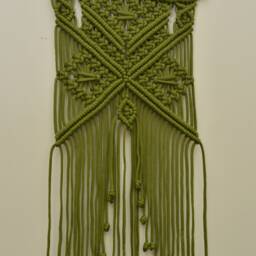 Small Macrame Wall Hanging Modern Boho Tapestry Decor - thumbnail 4