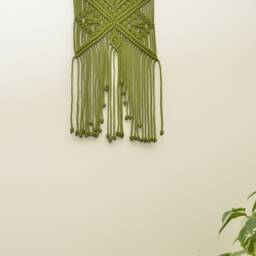 Small Macrame Wall Hanging Modern Boho Tapestry Decor - thumbnail 2