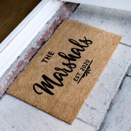 Last Name Doormat - Personalized Custom Family Engagement Closing Realtor Newlywed Gift - thumbnail 2