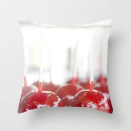 Carnival Pillow Candied Apples Fair - Photo Fun Throw Cute Red Cover Apple Candy - thumbnail 1