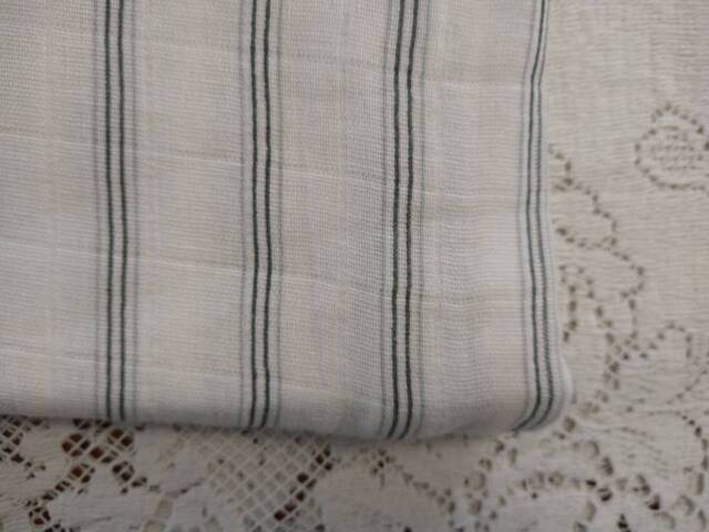 Forest Stripe Gauze Baby Blanket - Khaki & Dark Green Swaddle Modern Neutral Hannahs Homestead2 - image 1