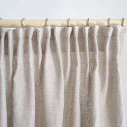 Linen Curtain With Pleating Tape. Pencil Pleat Made Of Stonewashed Medium Linen - 160 G/2 - thumbnail 2
