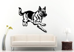 German Shepard Dog Mans Best Friend Cop Breed Animal Wall Decal Vinyl Sticker Mural Room Decor L950 - thumbnail 1