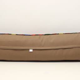 Handmade Kilim Lumbar Pillow Cover King Size, 12x48, Turkish Wool - thumbnail 4
