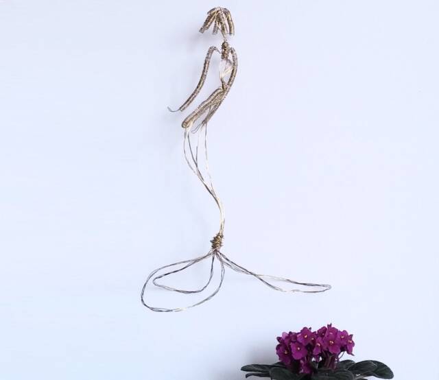 Wire Sculpture. Home Decor Lady Figurine Ooak - image 1