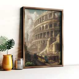 Modern Roman Empire Colosseum Art Print Alternative History Poster - thumbnail 2