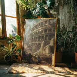 Modern Roman Empire Colosseum Art Print Alternative History Poster - thumbnail 3