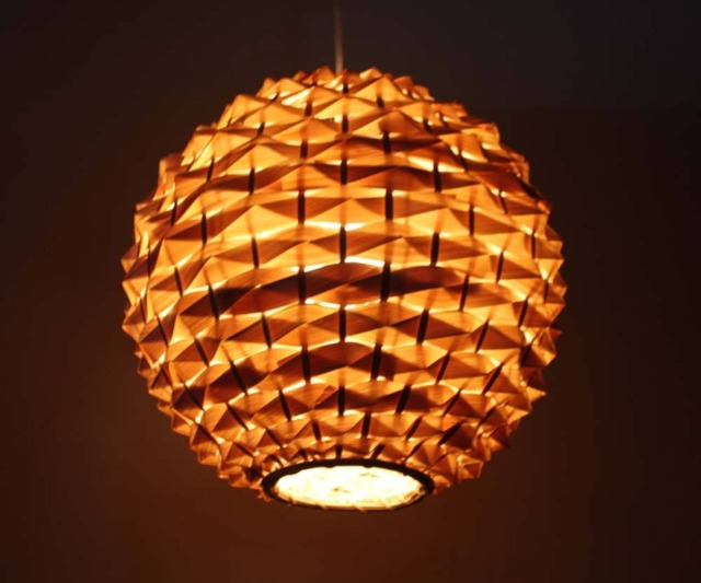 Handwoven Spherical Bamboo Pendant Light Rustic Hanging Lamp - image 1