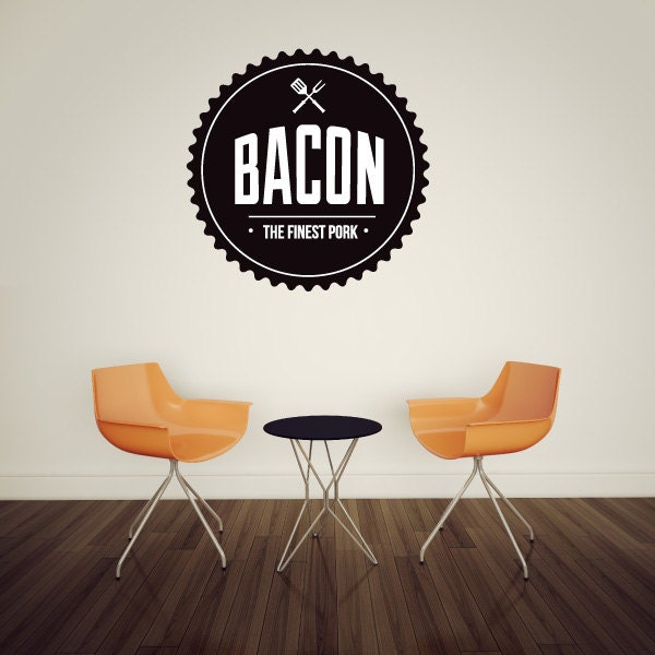 Bacon The Finest Pork Bbq Wall Decal - Vinyl Car Id011 - image 1