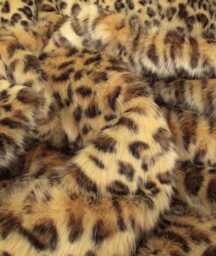 Luxury Golden Leopard Faux Fur Throw - Double-Sided, Soft Animal Print Sofa