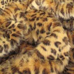 Luxury Golden Leopard Faux Fur Throw - Double-Sided, Soft Animal Print Sofa - thumbnail 3