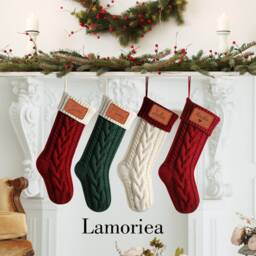 Christmas Stockings With Name Engraved, Personalized Holiday Gifts, Knit Stockings, Family Stockings - thumbnail 3