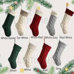Christmas Stockings With Name Engraved, Personalized Holiday Gifts, Knit Stockings, Family Stockings - thumbnail 1