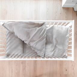 Beige Linen Sheet For Kids, Adults & Baby Crib Bedding Bedding, Nursery Bedding - thumbnail 3