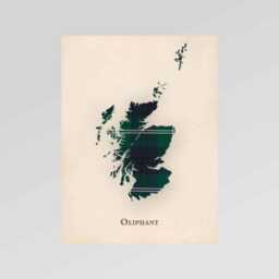 Clan Oliphant Scottish Tartan Map - Of Scotland Family Wall Decor, Ready To Hang - thumbnail 2