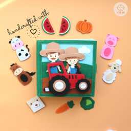 Personalized Farm Gift -Quiet Book Farm- Birthday For Kids-Montessori Toy-Christmas Gift- Busy - thumbnail 2