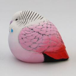 Ceramic Parrot Figurine Collectible Bird Sculpture, Home Decor - thumbnail 2