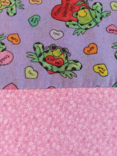 Valentine's Day Frog & Conversation Hearts Standard Pillowcase - image 1