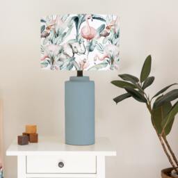 Tropical Animals Print Lampshade, Nursery Children's Bedroom, Drum Ceiling Lamp Light Shade - thumbnail 2