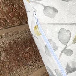1147. Handmade Abbotswick Stone Green Leaves 100% Cotton Cushion Cover, 16x16 - thumbnail 3