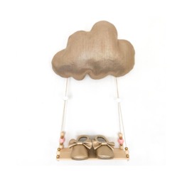 10 Colors - Pretty Customizable Linen Cloud Nightlight & Its Wooden Swing Shelf - thumbnail 3
