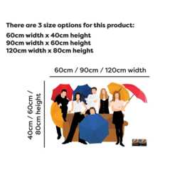 Friends Wall Sticker - On Couch With Umbrellas Illustration Decal Art - thumbnail 2