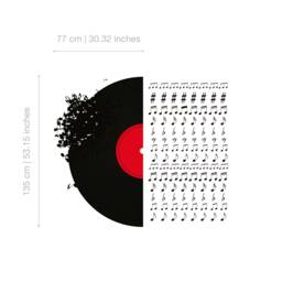 Record Blowing - Music Decor Decoration Notes Art Decal Wall Decals Stickers Skurbmusicstick - thumbnail 3
