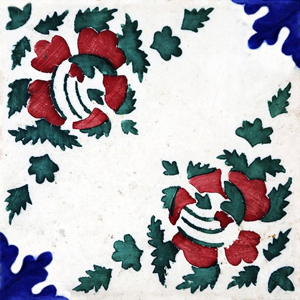 Talavera Flowers Bathroom Tile Stickers Set Of 24 Tiles Decals Wall Stickers Tile Decal Kitchen Fliesenaufkleber V9 - image 1